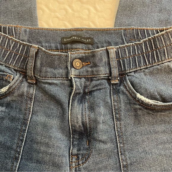 Sincerely Jules High Rise Blue Jeans Women’s 5/27 Distressed Denim Stretch Waist - Picture 4 of 10